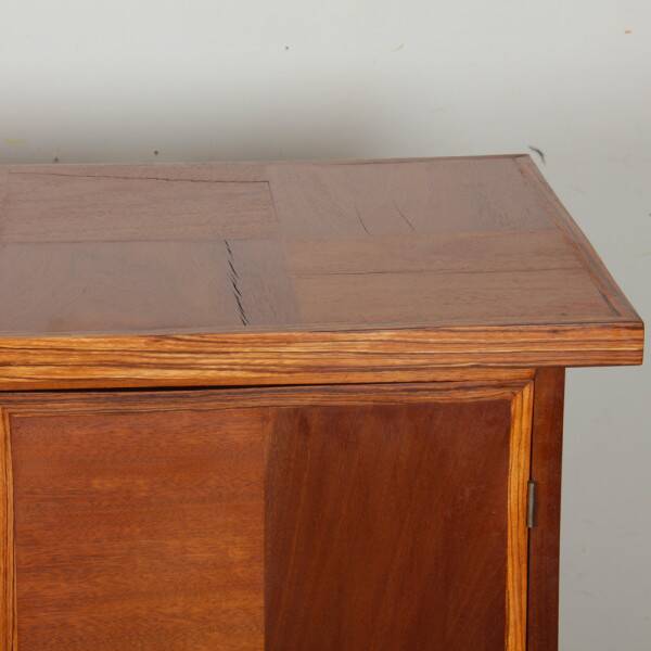Large solid wood sideboard, modernist work from the 1950s.