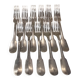 11 silver-plated table forks by Christofle Cluny with stripes
