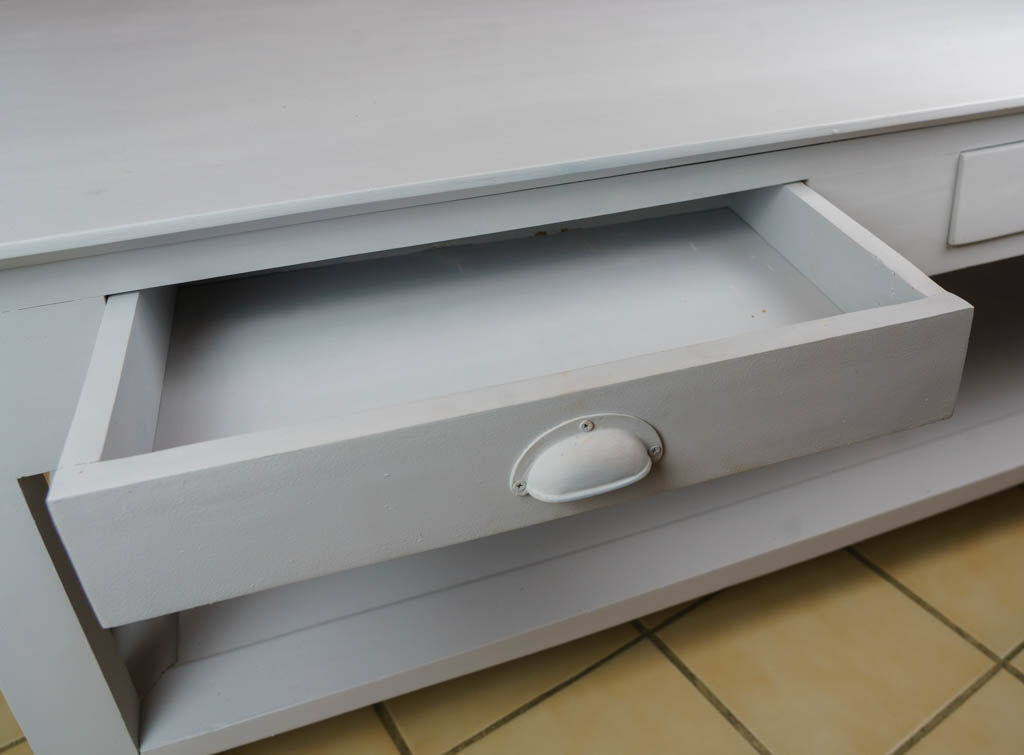 large coffee table with 4 drawers