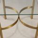 Vintage coffee table in brass and glass, Italian design, 1970s.