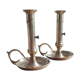 Pair of brass candle holders