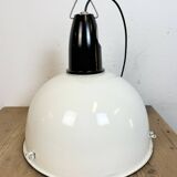 ndustrial Soviet White Enamel Pendant Lamp, 1960s