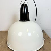 ndustrial Soviet White Enamel Pendant Lamp, 1960s