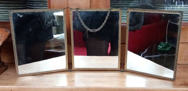Ancien miroir triptyque
