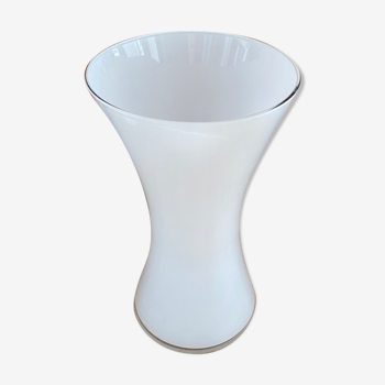 Anne Nilsson white glass spool vase for Ikea