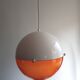 Plexiglas suspension white and orange 70s