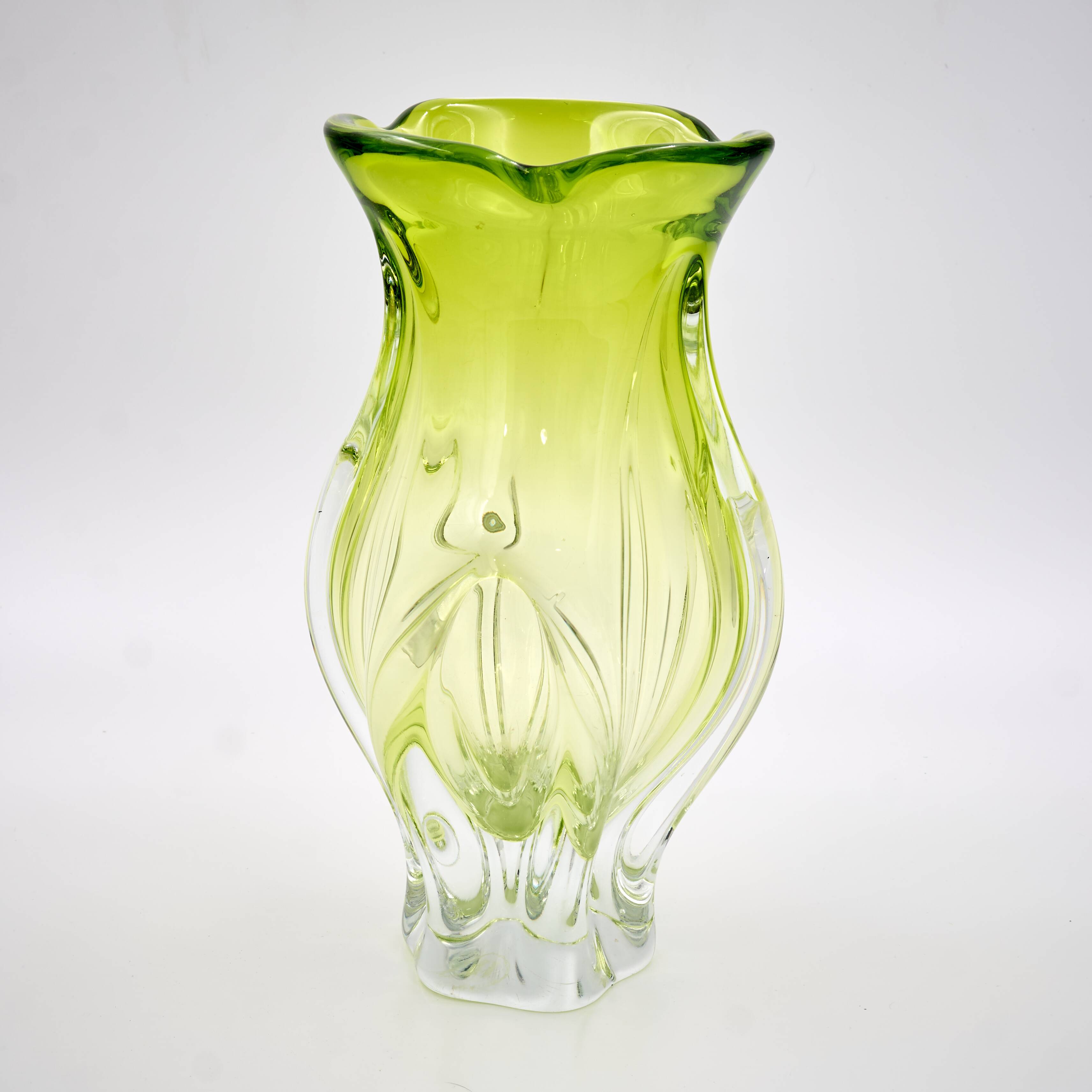 Vase en verre artistique vintage par Josef Hospodka, Tchécoslovaquie, années 1960.