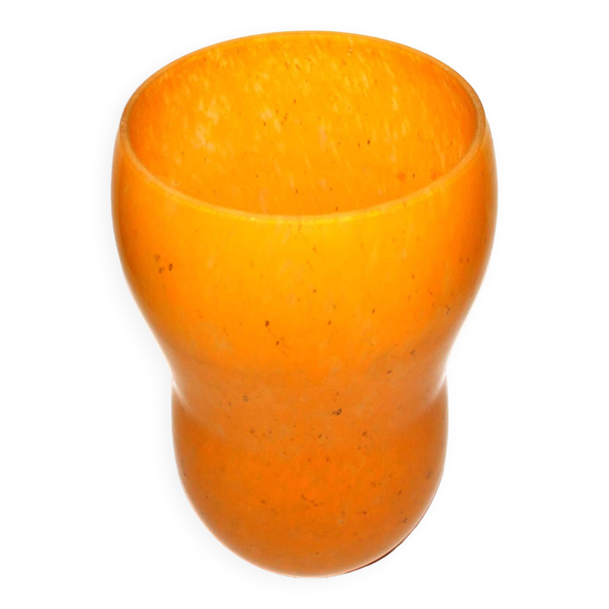 Marmoreal glass shell vase