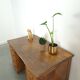 Old oak notary office with drawers, desk