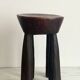 Tabouret tripode en bois sculpté, art sénoufo