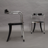 Set of 2 chrome lounge chairs by David Palterer for Zanotta italy 1980