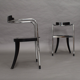 Set of 2 chrome lounge chairs by David Palterer for Zanotta italy 1980
