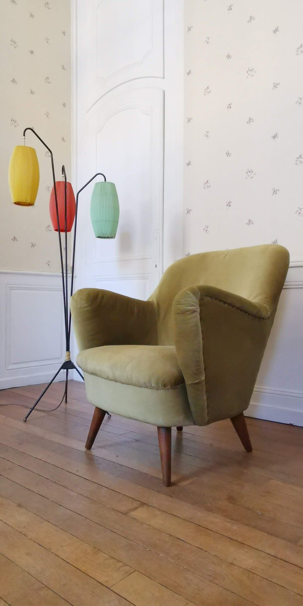Organic armchair 50s 60s vintage