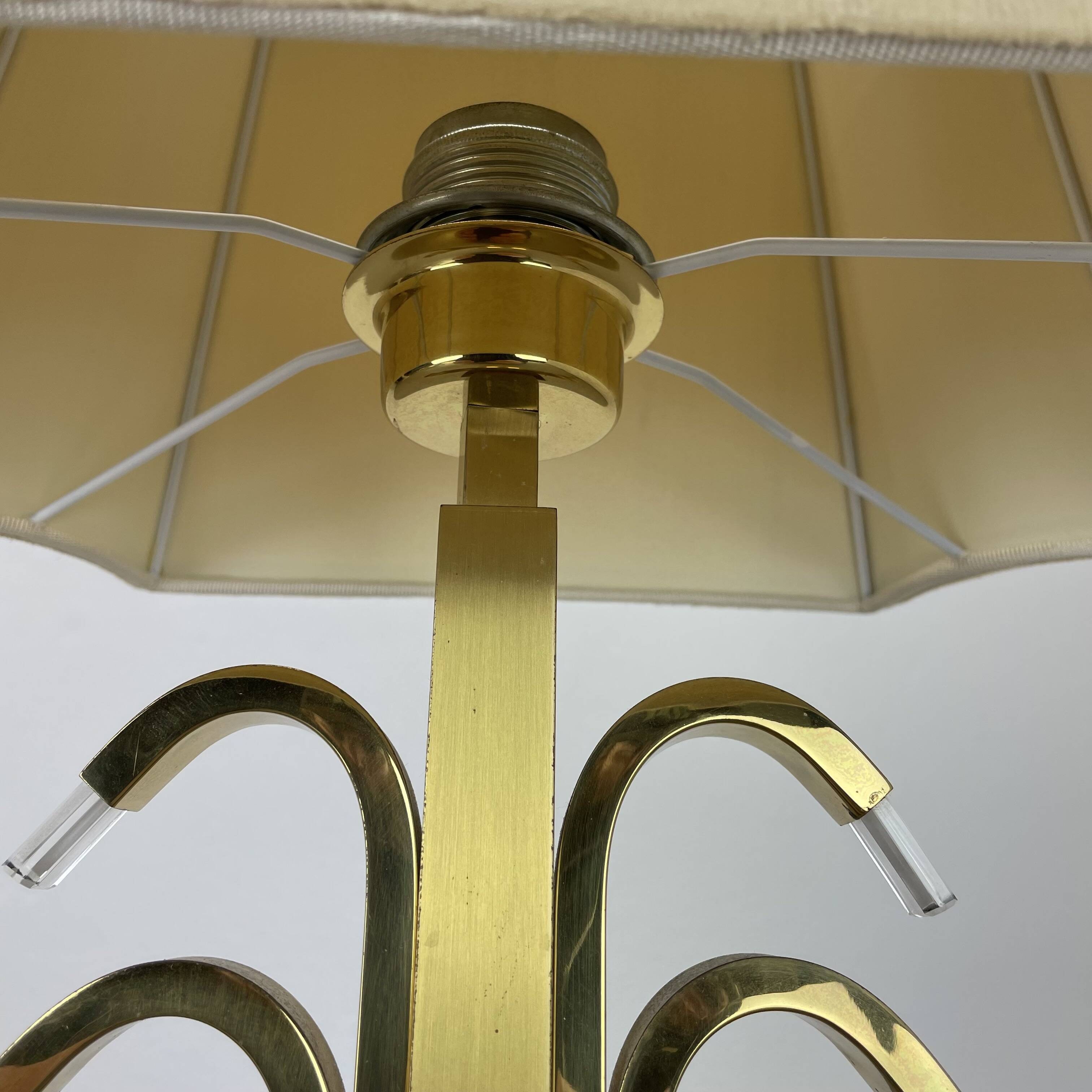 Hollywood Regency Style Brass and Acryl Table Light by WKR Lights, Germany 1970s