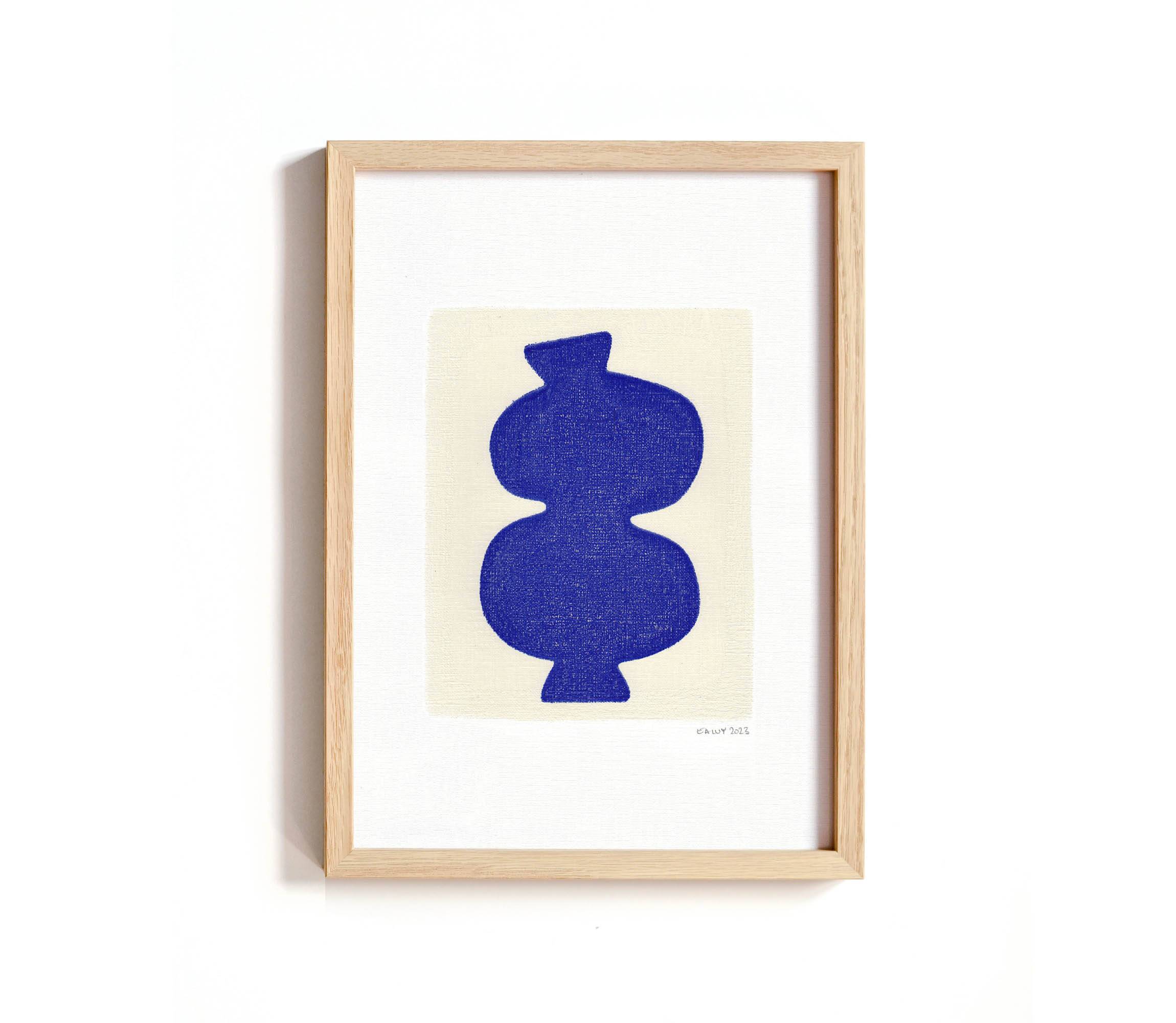 Trio of paints - majorelle blue - signed Eawy