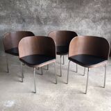 Fusion table and four chair set, vintage Ikea, 1990