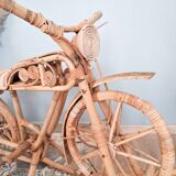 Moto à bascule en rotin