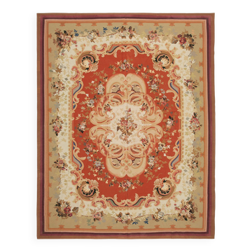 Handmade European Vintage Aubusson Kilim 316 cm x 408 cm