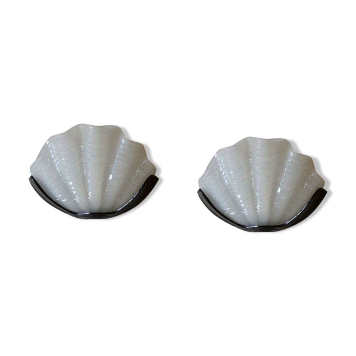 Pair of 1940's Art Deco Clam Shell Wall Lights