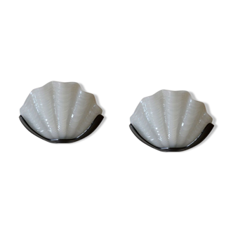 Pair of 1940's Art Deco Clam Shell Wall Lights