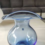 Bohemia Selection ball vase in handmade crystalline. Cobalt blue.