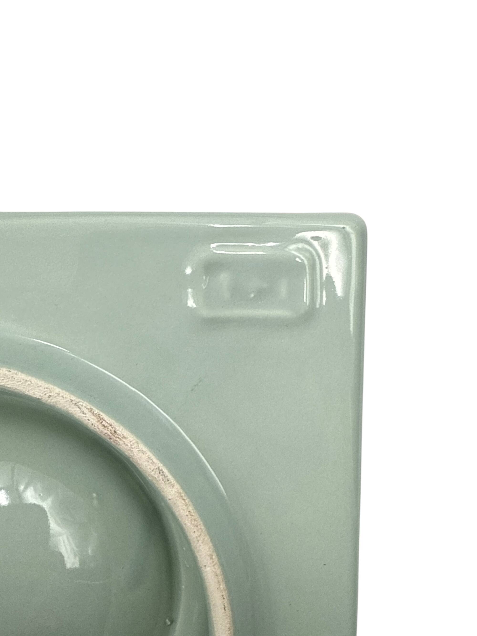 Set of 9 ceramic light blue ceramic bowls, I + I Italy, 1970s