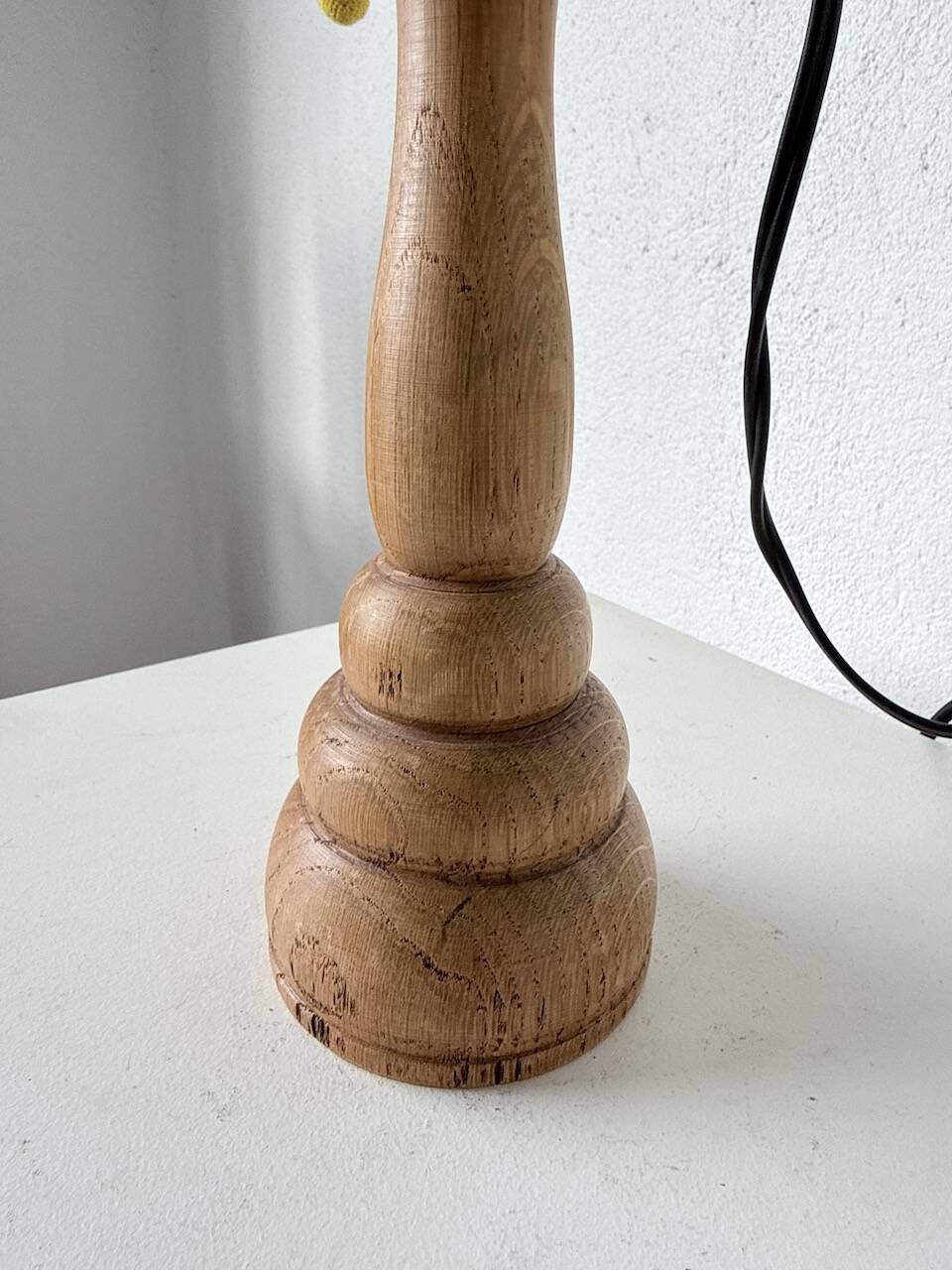 Lampe de bureau en bois chêne clair 1950