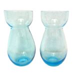 Vase à jacinthe bleu x 2