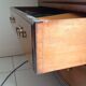 19th-century English side table, varnished mahogany