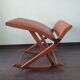 70s wooden folding footrest