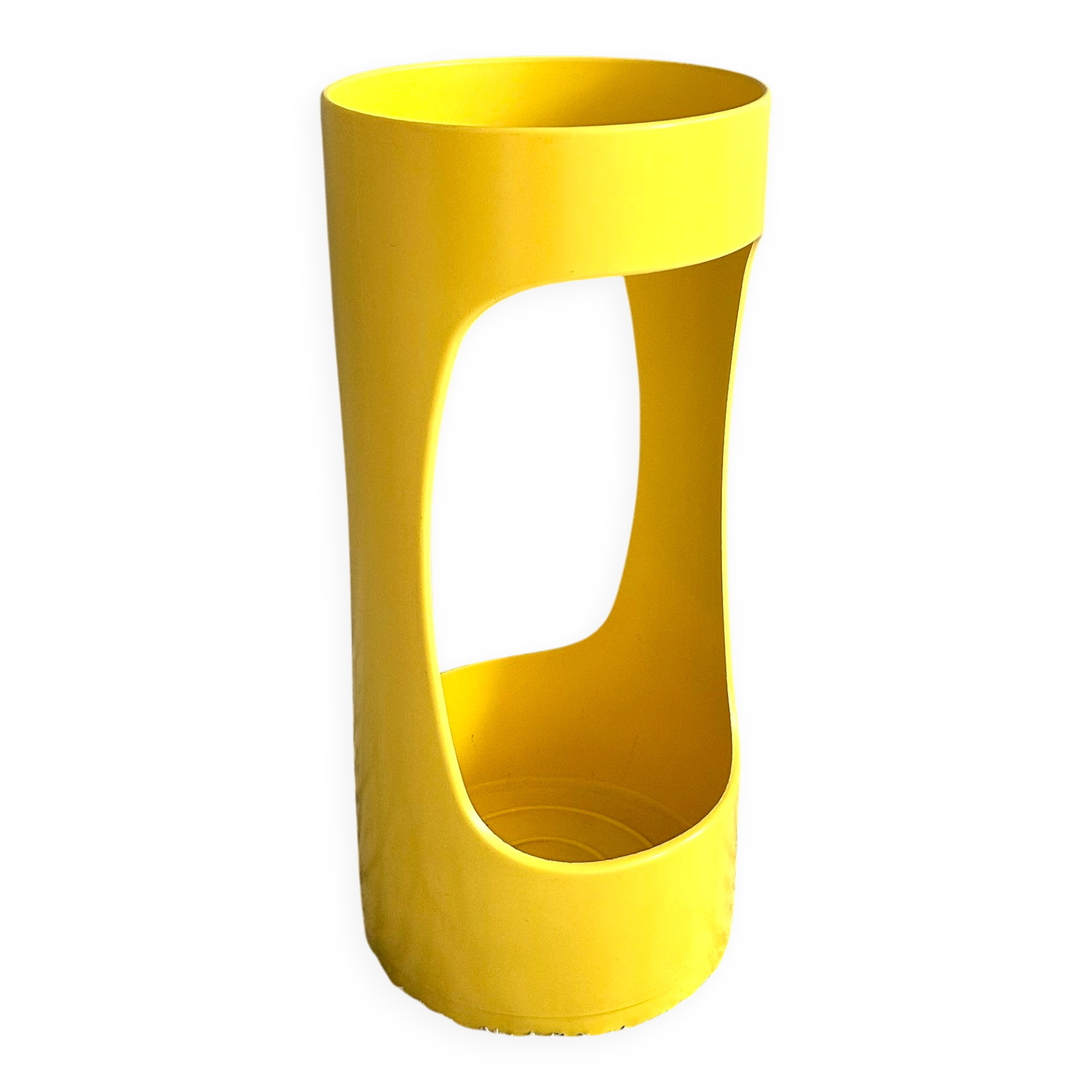 Vintage Umbrella Stand by Schönbuch, Umbrella Holder Yellow, Pop Art, Vinta