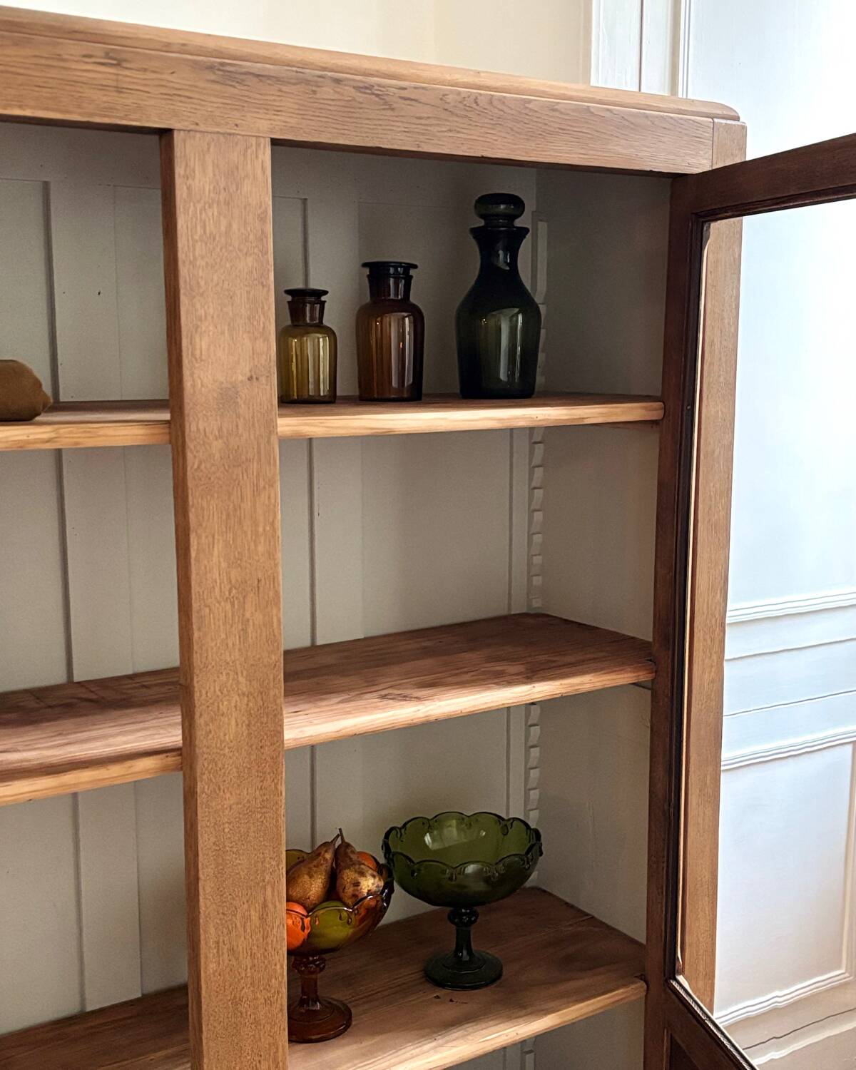 Vintage glass-fronted cabinet (restored)