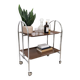 Chariot de service Dinette pliable Gerlinol Chariot à thé Plateaux Gain de place Chrome Mid Century
