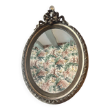 Miroir ancien ovale noeud 1800