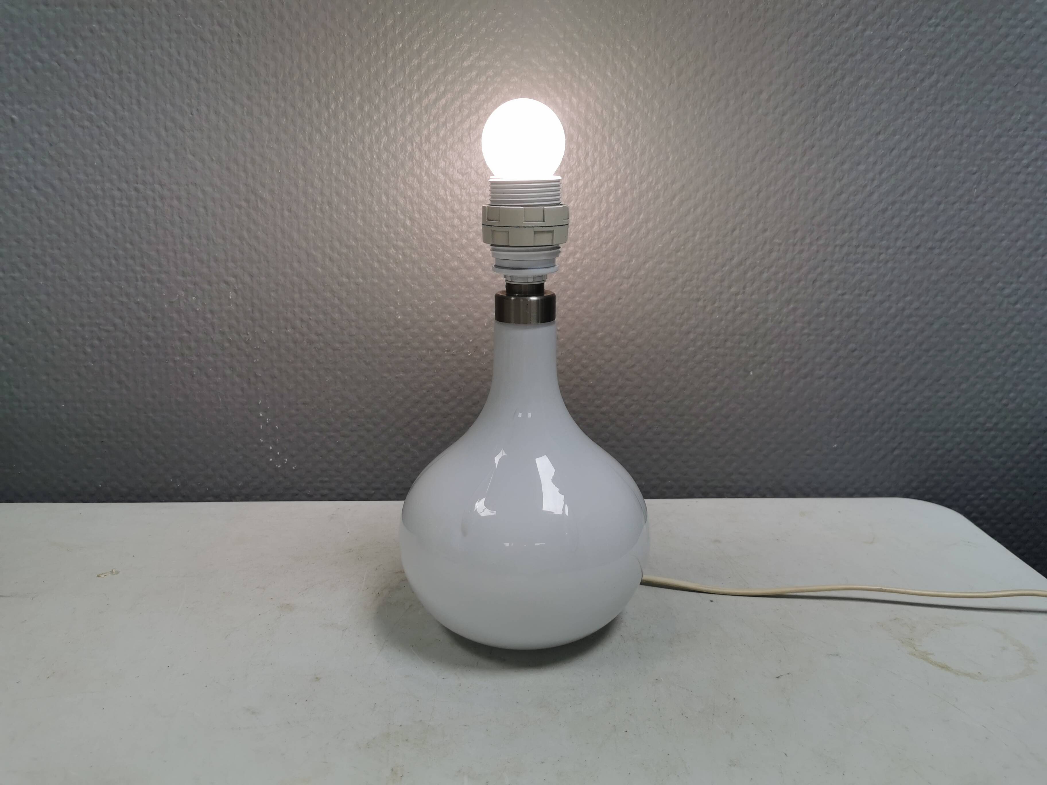 Rare Helios table lamp from Holmegaard, designed by Arne Branzell in 1984.