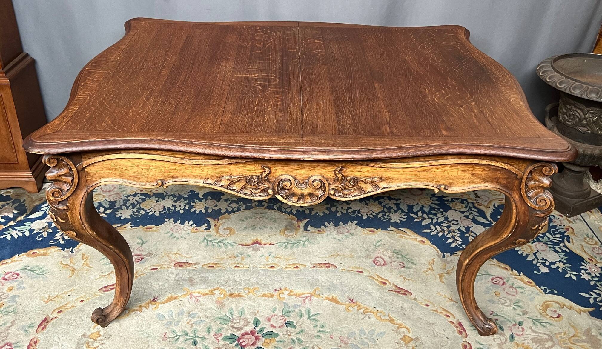 Regency-style dining table.