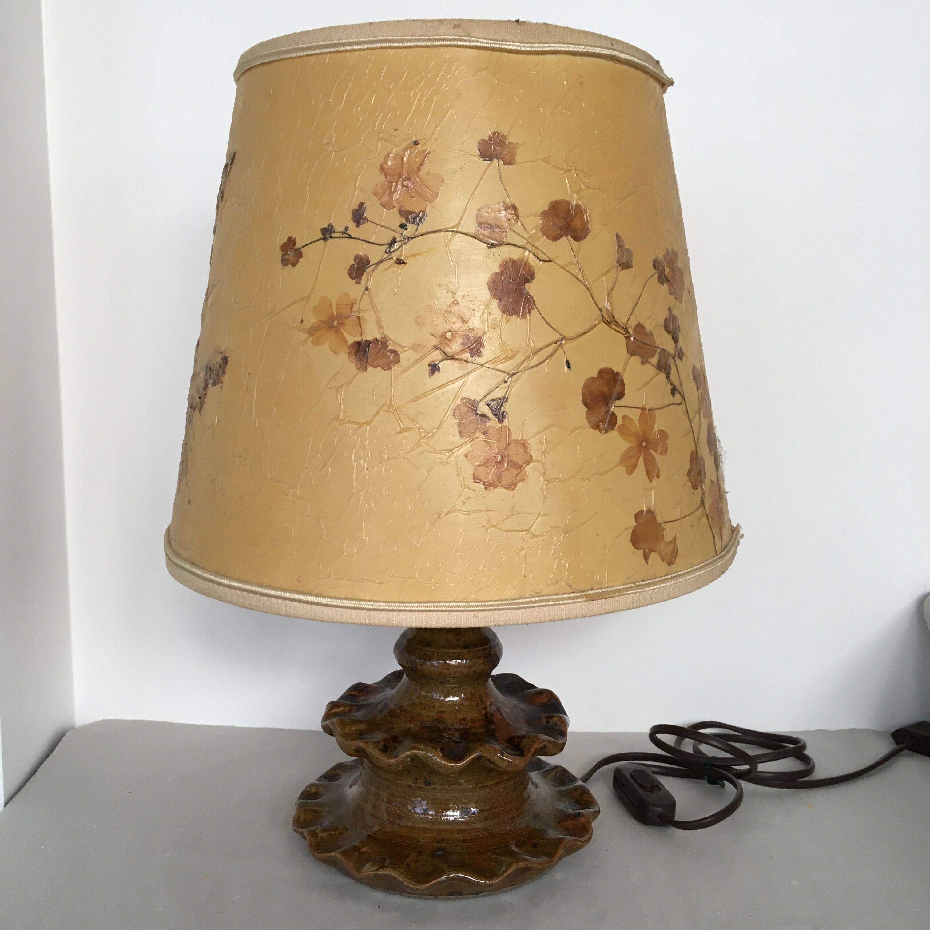 Handmade stoneware lamp foot