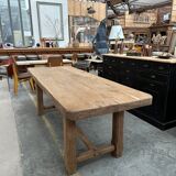Solid oak campaign table