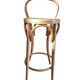 Ensemble de 4 tabourets style Thonet en bois courbé et paille de Vienne des années 70.