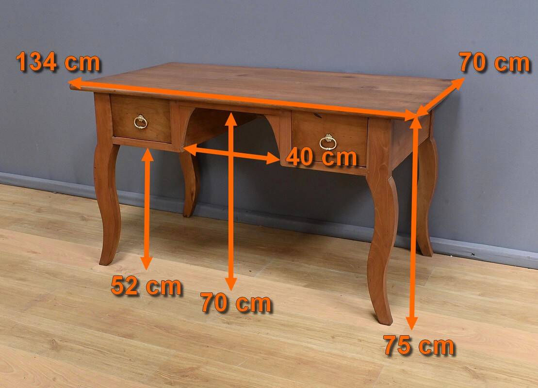 Cherrywood Desk Table, Louis XV Style – Part 2 of the 19th Century