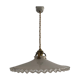 Hanging lamp in opaline white vintage 1950