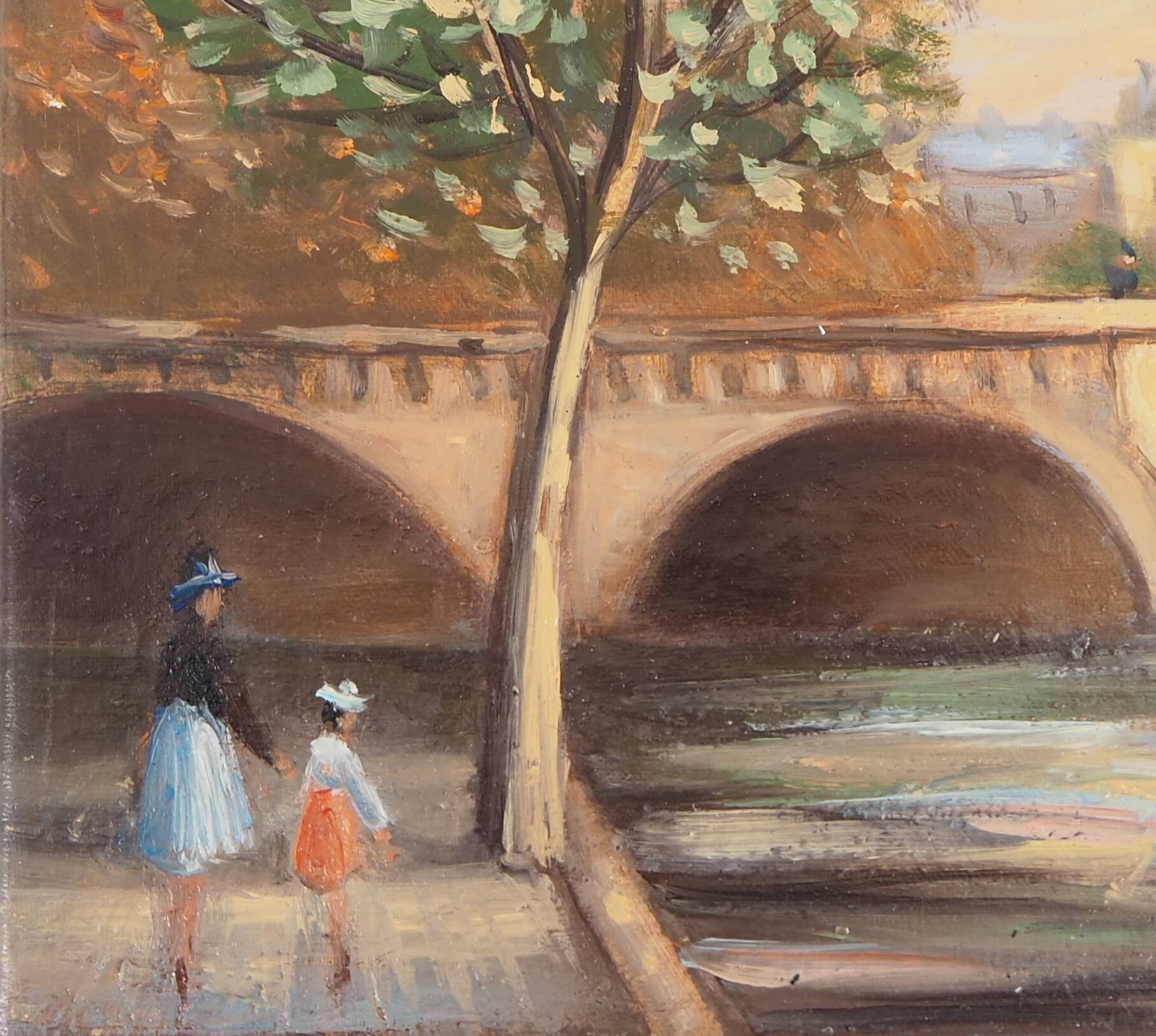 Michel PABOIS : Paris, Pont Neuf, huile sur toile originale signée