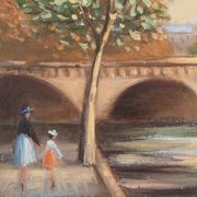 Michel PABOIS: Paris, Pont Neuf, Original oil on canvas signed