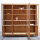 Vintage wooden glass bookcase cabinet
