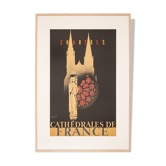 Chartres - Cathédrales de France, Art Déco Travel Poster, 86 x 123 cm