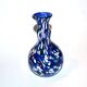 Biot vase in blue bubbled blown glass, design 2000, signed Arnold