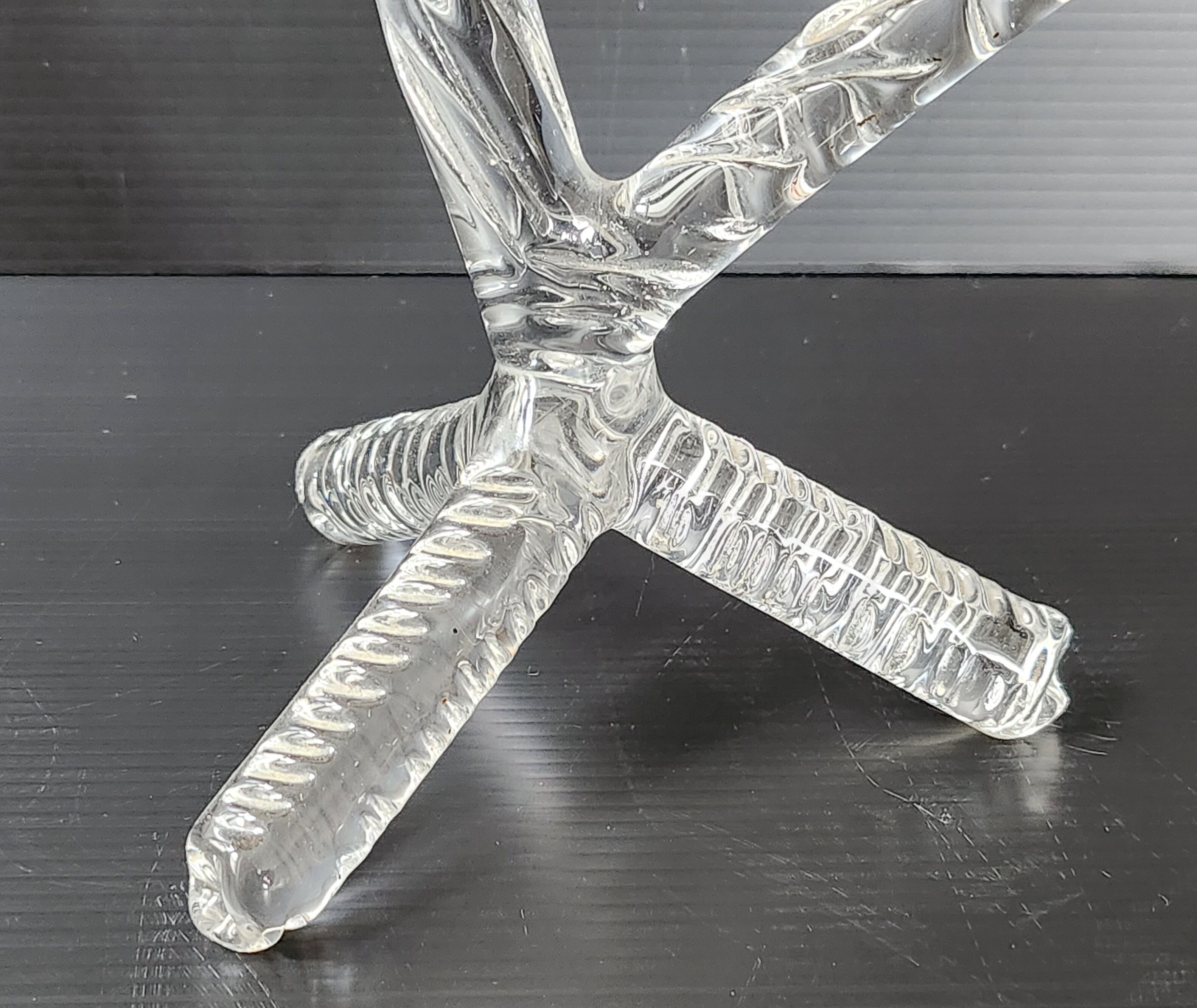 Lampe tripode vintage 1960 cristal