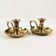 Pair of Art Deco brass candlesticks, Germany, 1960s