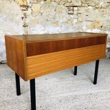 Teak storage unit with metal legs Circa 70's