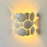 Vintage wall light in metal and white ABS, France, 1980.